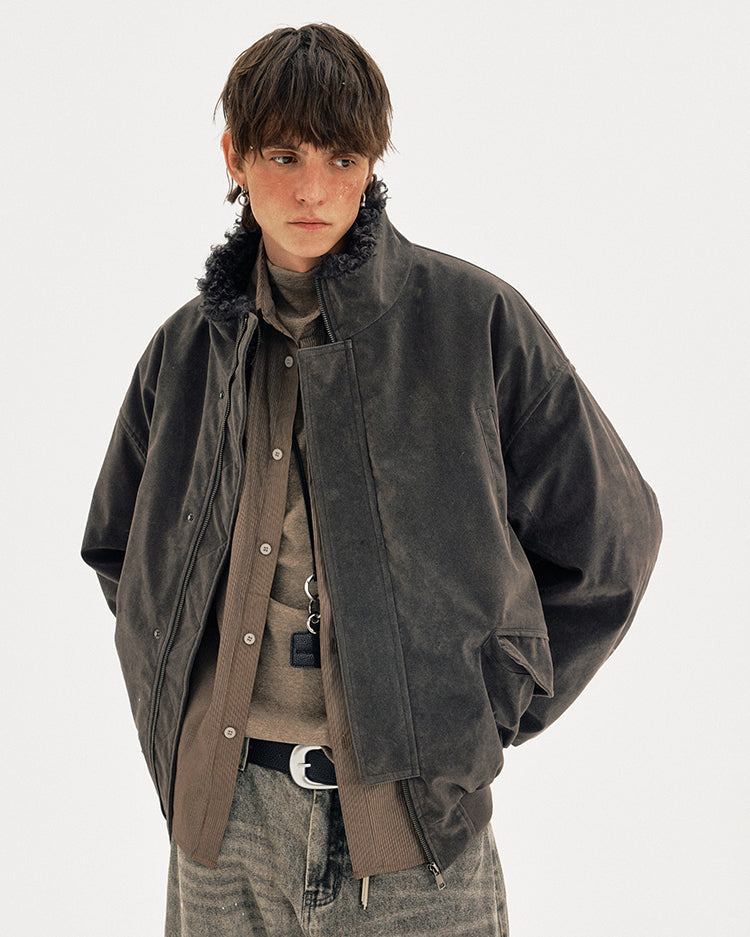 MADWITCH SUEDE SHEAR PARKA #AW25149