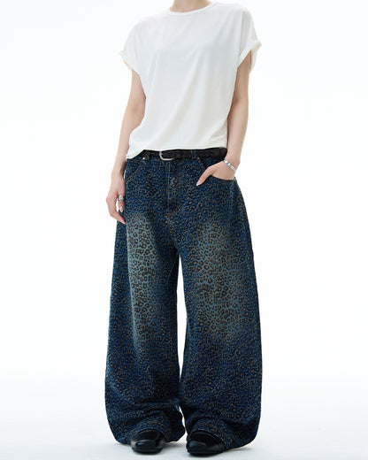 MADWITCH WASHED LEOPARD FLARE PANTS #BNK157