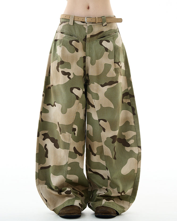 MADWITCH VINTAGE CAMO CARGO PANTS #CK6859