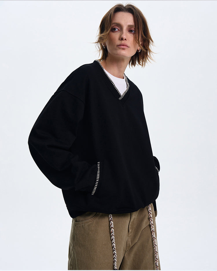 MADWITCH V-NECK CASUAL LONG SLEEVE #0207