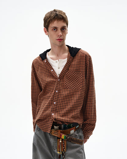 MADWITCH UNISEX COMMUTER HOODED SHIRT #CR602