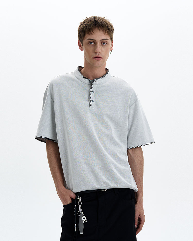 MADWITCH HENLEY NECK TEE #C1699X25