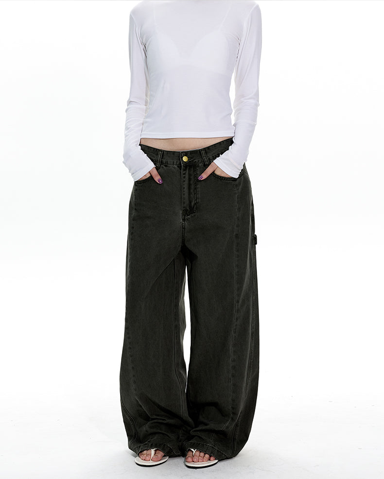 MADWITCH DECONSTRUCTED VINTAGE WORKWEAR JEANS #CK3590