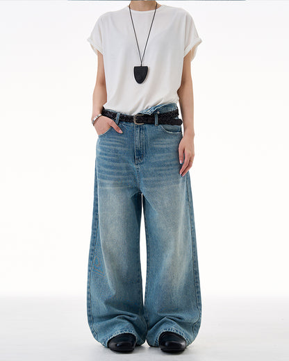 MADWITCH IRREGULAR WASH DENIM PANTS #CK9652
