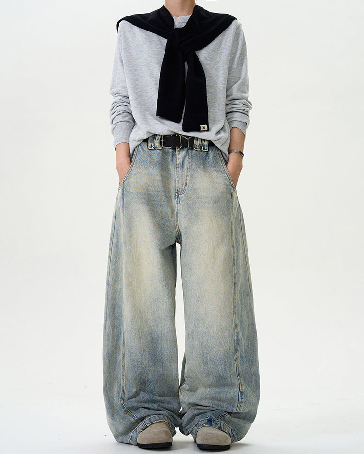 MADWITCH WASHED WIDE-LEG PANTS #58218