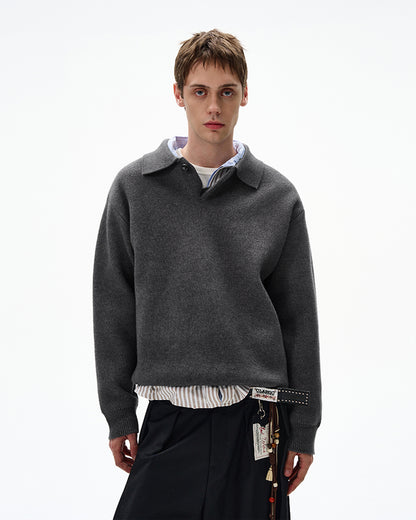MADWITCH UNISEX KNITTED POLO SWEATER #6301