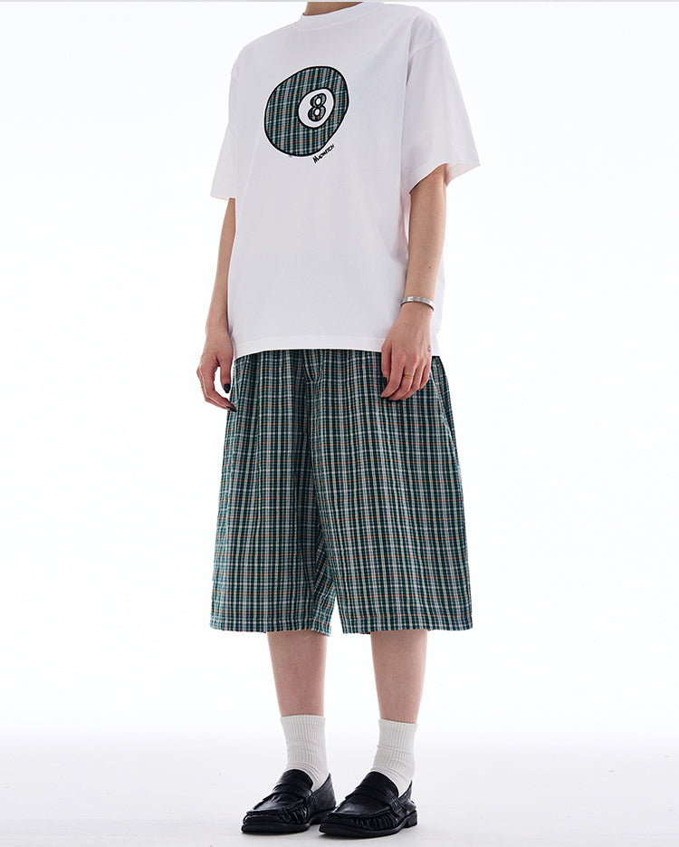 MADWITCH RELAXED PLAID CASUAL SHORTS #MD3643