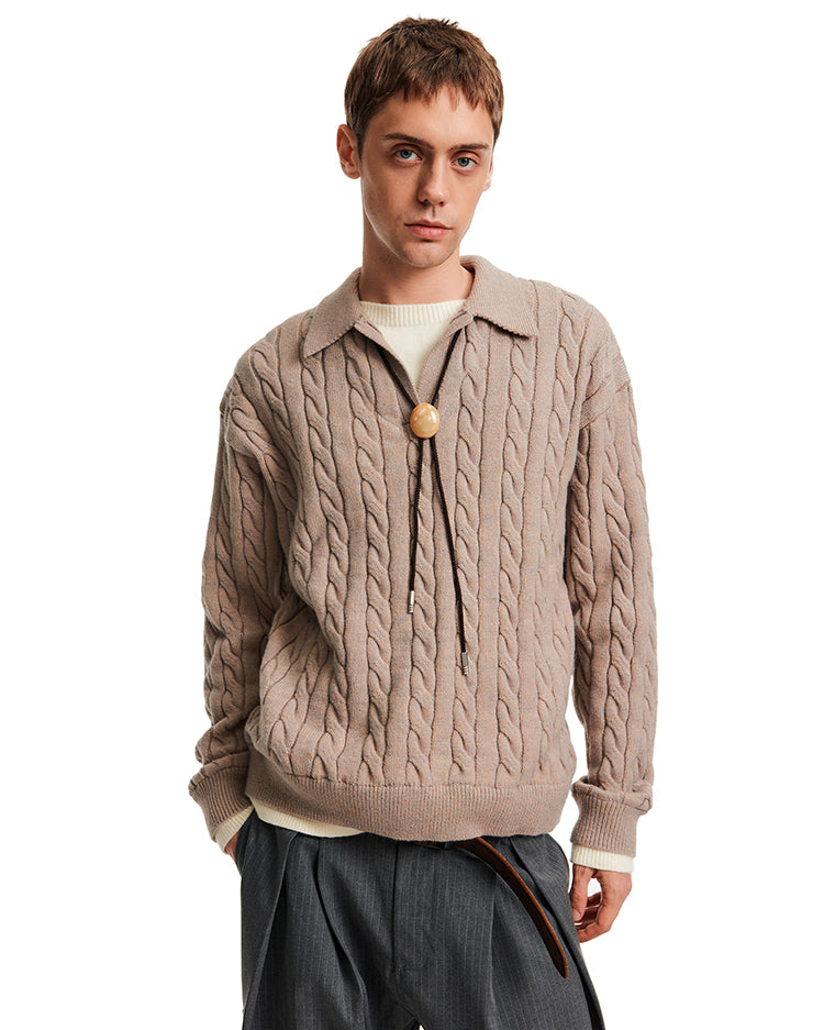 MADWITCH TWIST COLLAR KNIT #C2509Q25