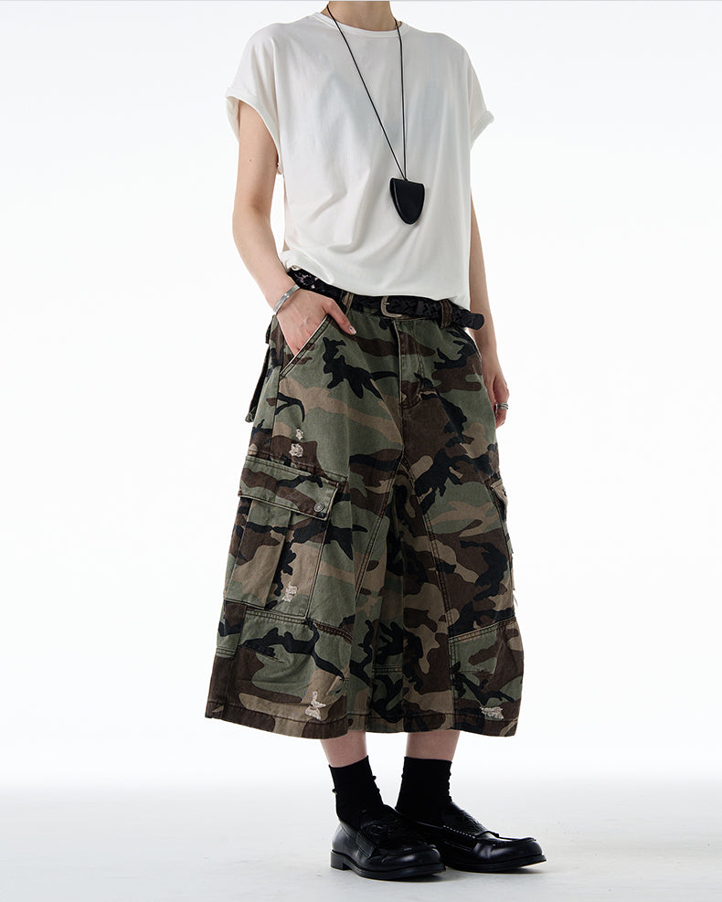 MADWITCH DISTRESSED CAMO CARGO #CK3512D