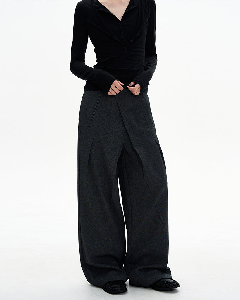 MADWITCH DIAGONAL FOLD PANTS #GPC6900