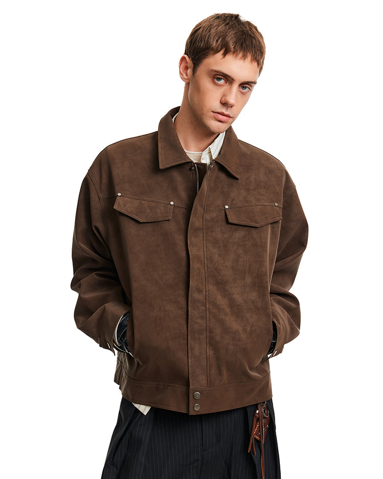 MADWITCH BARN SUEDE JACKET #C346Q25