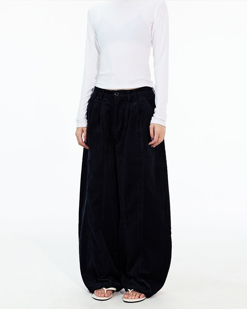 MADWITCH DOUBLE PLEAT CORDUROY TROUSERS #CK6935