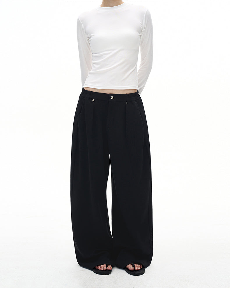 MADWITCH GREY WIDE LEG SWEATPANTS #C959