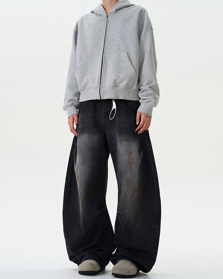 MADWITCH DIRTY SPRAY WIDE-LEG DENIM JEANS #CK9373