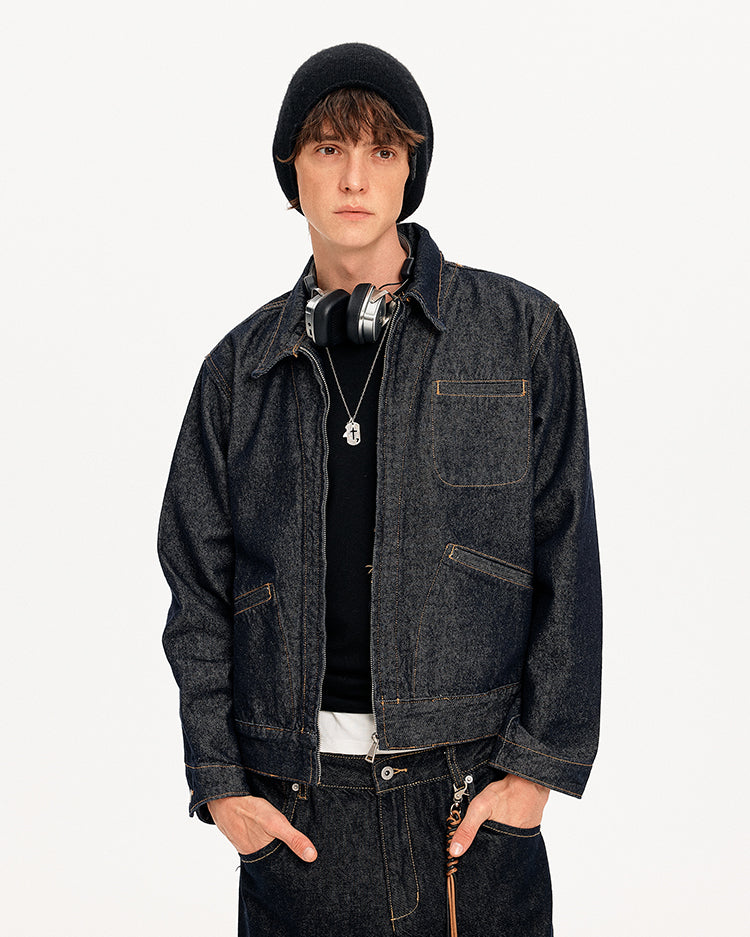 MADWITCH RAW DENIM MULTI-POCKET JACKET #CW1337