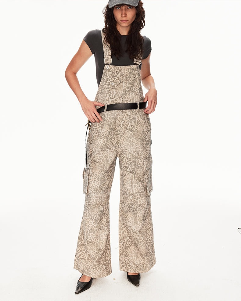 MADWIT HIGH STREET LEOPARD OVERALLS #CK3575