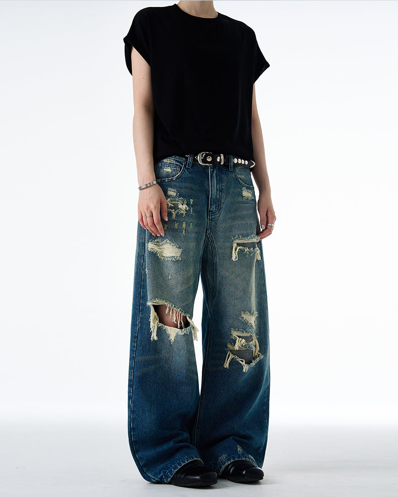 MADWITCH RIPPED DENIM PANTS #DR9691