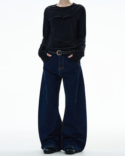 MADWITCH UNISEX CREATIVE WIDE LEG JEANS #G6843