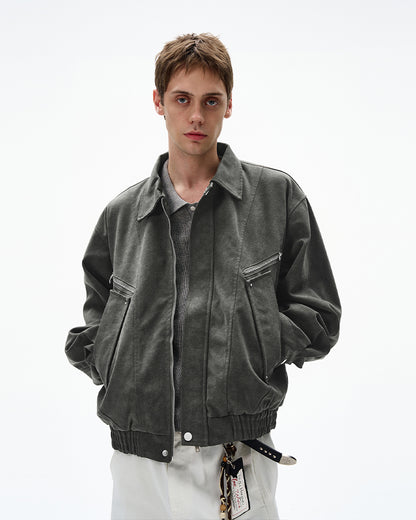 MADWITCH UNISEX SUEDE UTILITY JACKET #L963