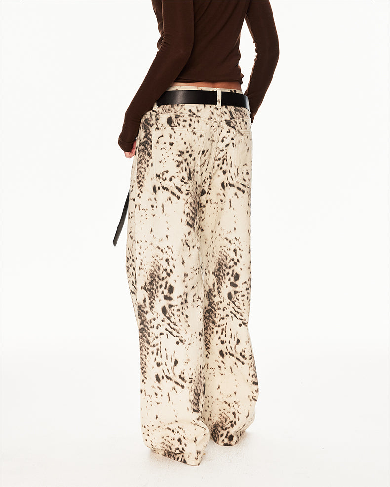 MADWIT LEOPARD PRINT JEANS #DR6998