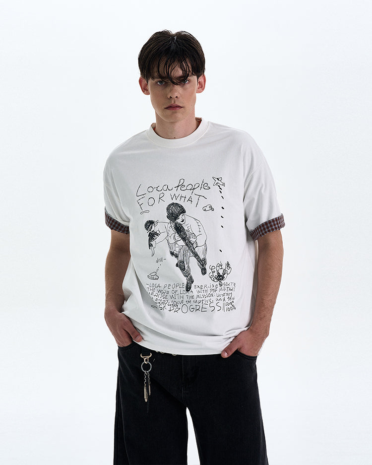 MADWITCH GRAFFITI PRINT TEE #T9503