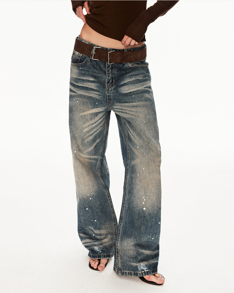 MADWIT INK SPLATTER JEANS #G6942