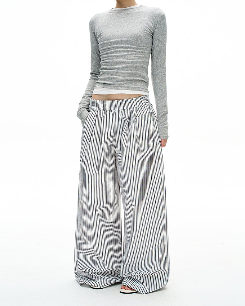 MADWITCH LAZY STRIPE TROUSERS #C935