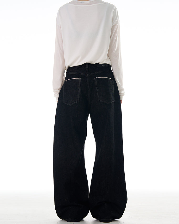 MADWITCH CUFFED STRAIGHT LEG JEANS #G6679-1