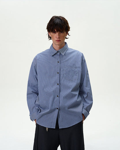 MADWITCH BLUE CHECKERED SHIRT #8929