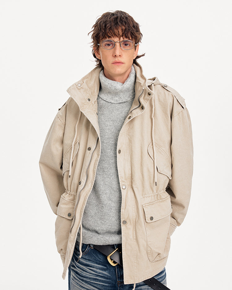 MADWITCH HOODED LONG WORKWEAR COAT #CW1308