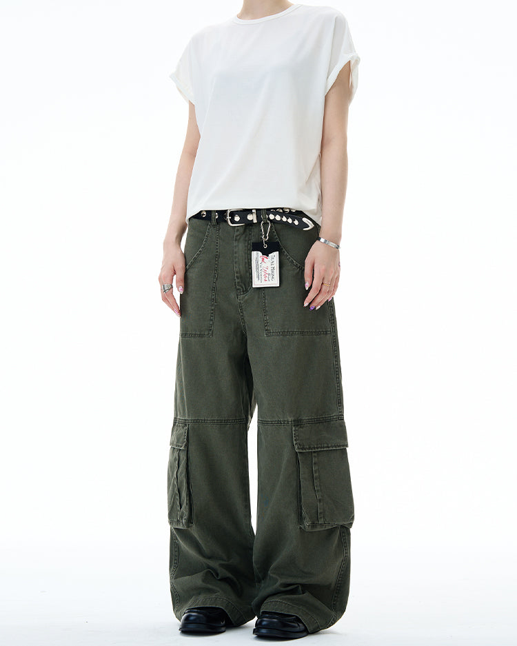 MADWITCH DISTRESSED UTILITY CARGO PANTS #RK164