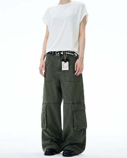 MADWITCH DISTRESSED UTILITY CARGO PANTS #RK164