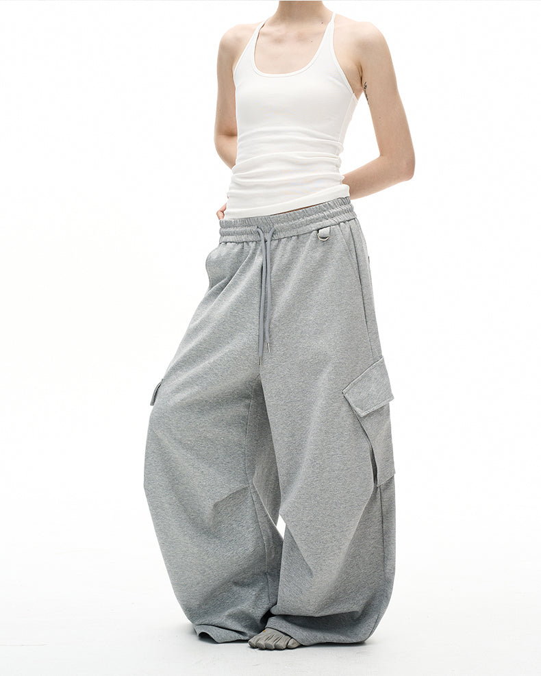 MADWITCH MULTI-POCKET WIDE SWEATPANTS #C930