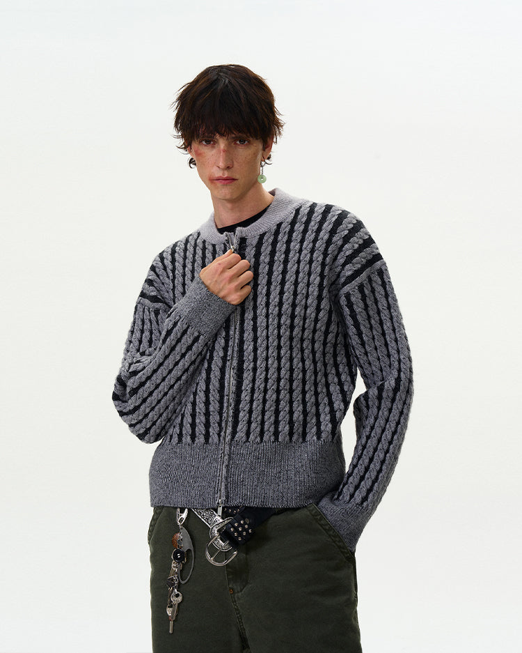 MADWITCH CABLE-KNIT CARDIGAN SWEATER #81129