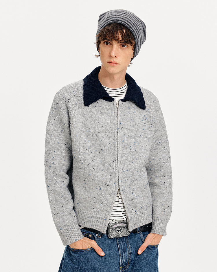 MADWITCH COLORBLOCK NOTCHED KNIT SWEATER #MYC010