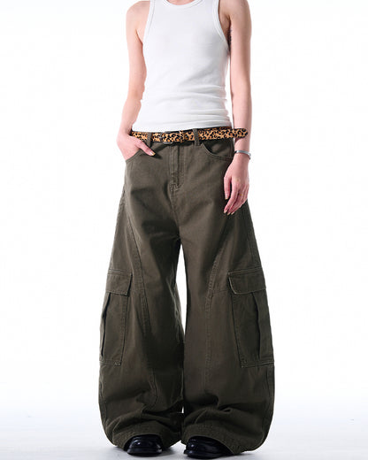 MADWITCH DECONSTRUCTED WIDE-LEG CARGO PANTS #DR6302