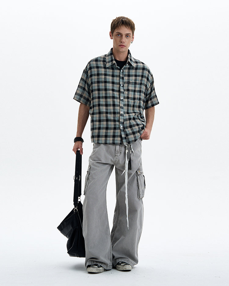 MADWITCH PLAID CASUAL SHIRT #CR236