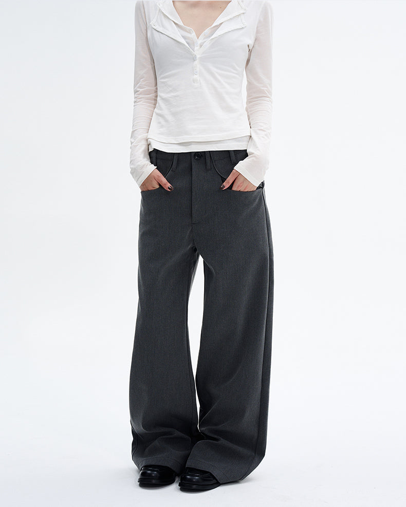 MADWITCH DRAPE STRAIGHT TROUSERS #GPC6895