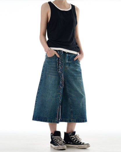 MADWITCH WASHED WIDE LEG DENIM JEANS #L562