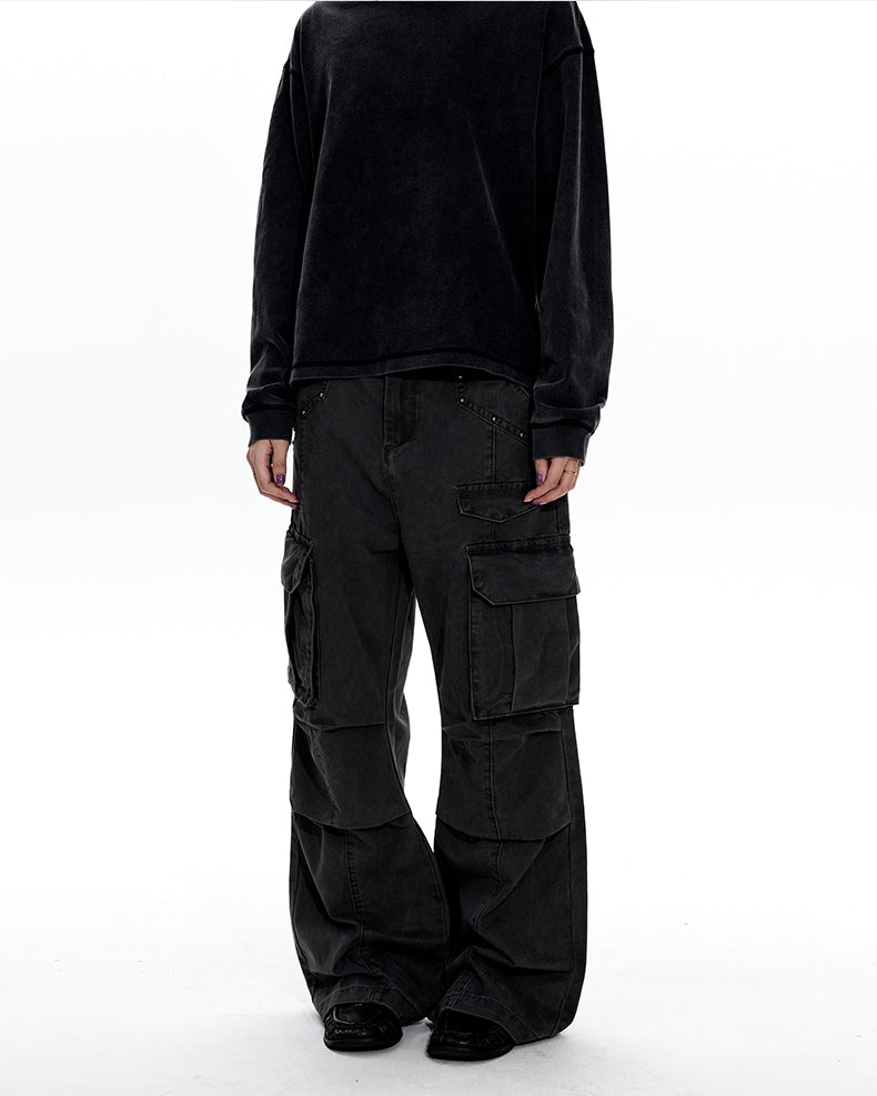 MADWITCH MULTI-POCKET PLEATED WORK PANTS #Z044