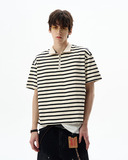 MADWITCH HALF-ZIP DESIGN TSHIRT #6973