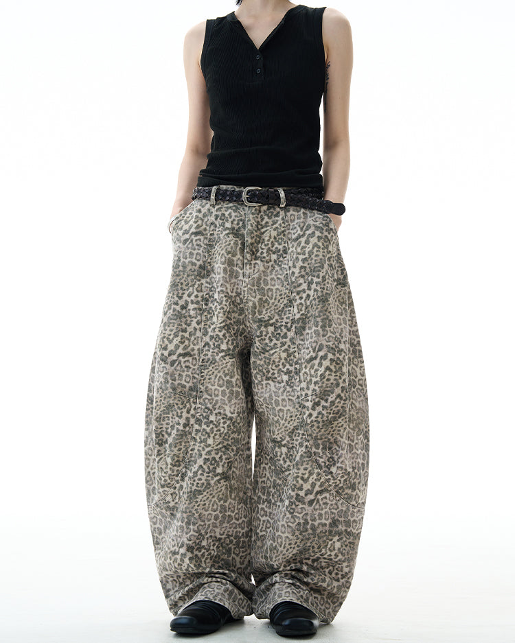 MADWITCH LEOPARD PANELED TROUSERS #A616