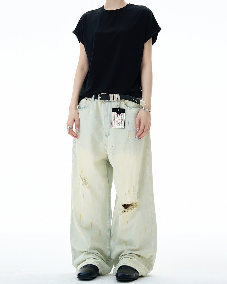 MADWITCH POST-APOCALYPTIC RIPPED JEANS #68122