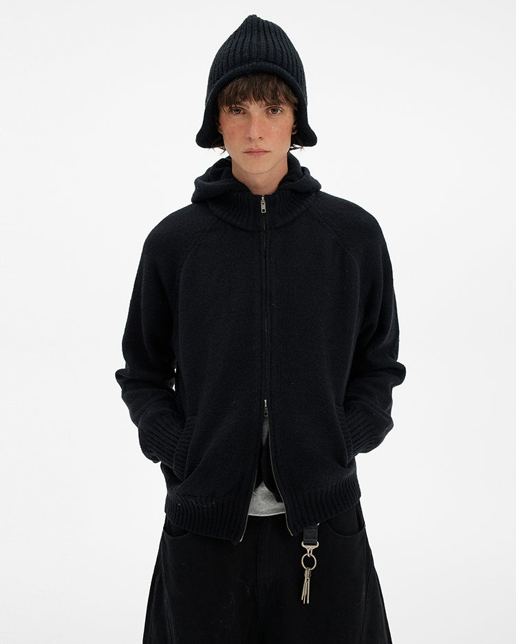MADWITCH RETRO HOODED KNIT CARDIGAN #MY017