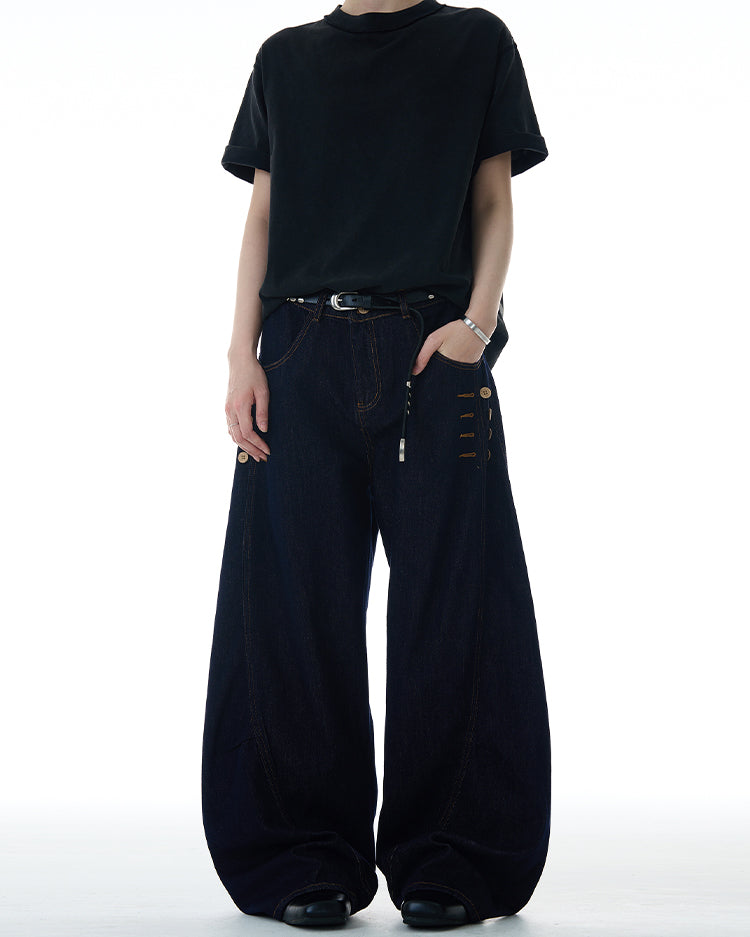 MADWITCH BUCKLED CASUAL JEANS #UTU001