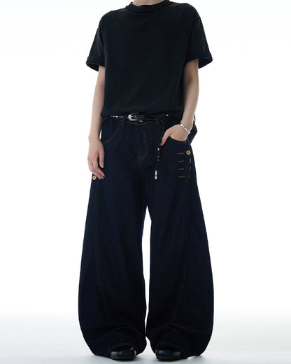 MADWITCH BUCKLED CASUAL JEANS #UTU001