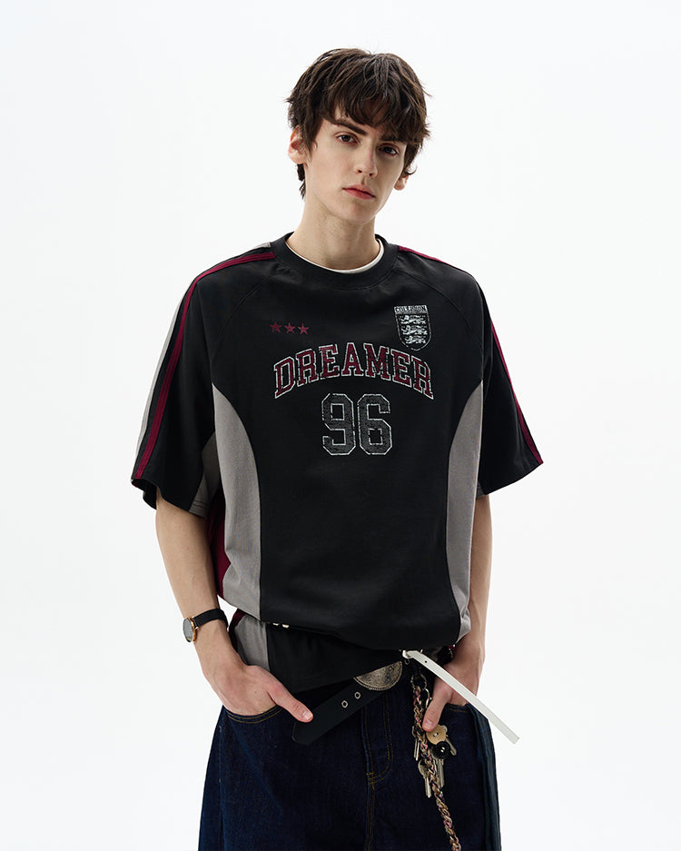 MADWITCH VINTAGE LETTER PRINT TEE #990559