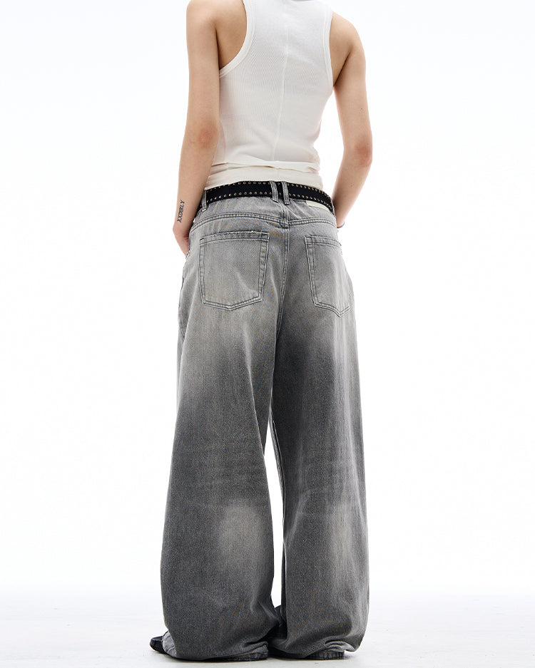 MADWITCH WASHED FLARED DENIM JEANS #CK5398