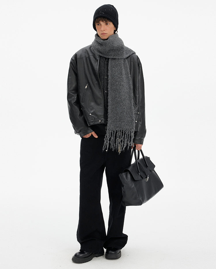 MADWITCH MINIMAL PU DOWN JACKET #YR002