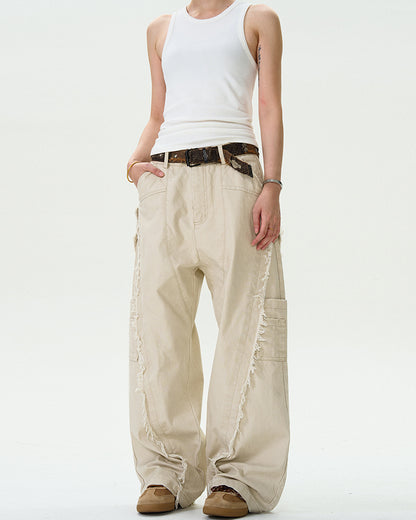 MADWITCH TASSELED CUT-OFF WORK PANTS #CK6612